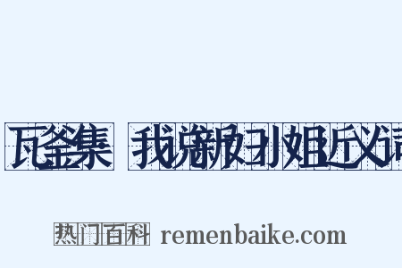 瓦釜集·我说新妇小姐近义词是什么意思的图片